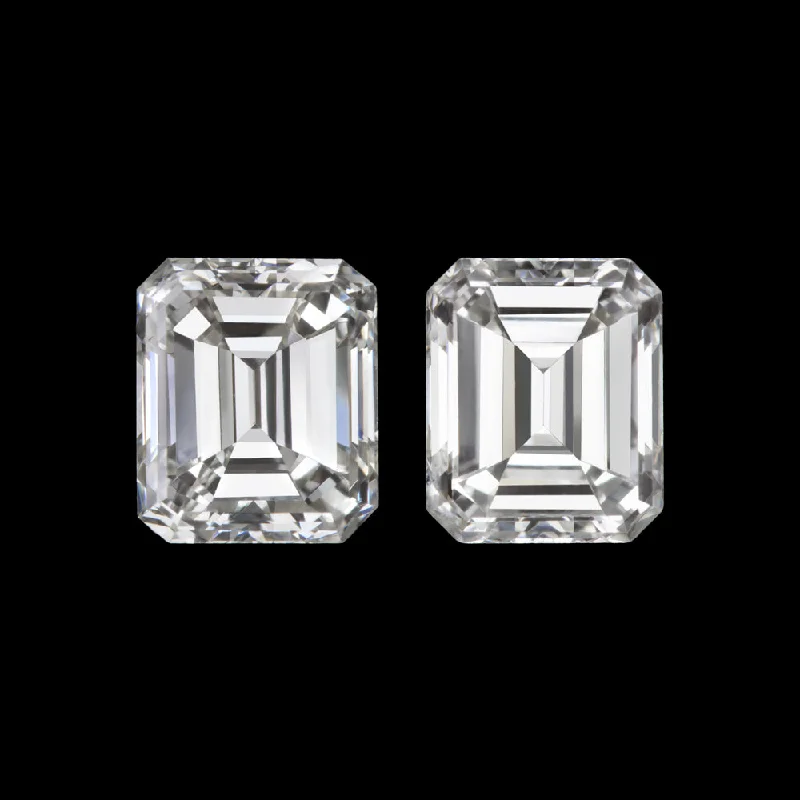 women’s promise bands -0.77ct VINTAGE EMERALD CUT DIAMOND H VS1 PAIR STUD EARRINGS NATURAL 3/4 CARAT