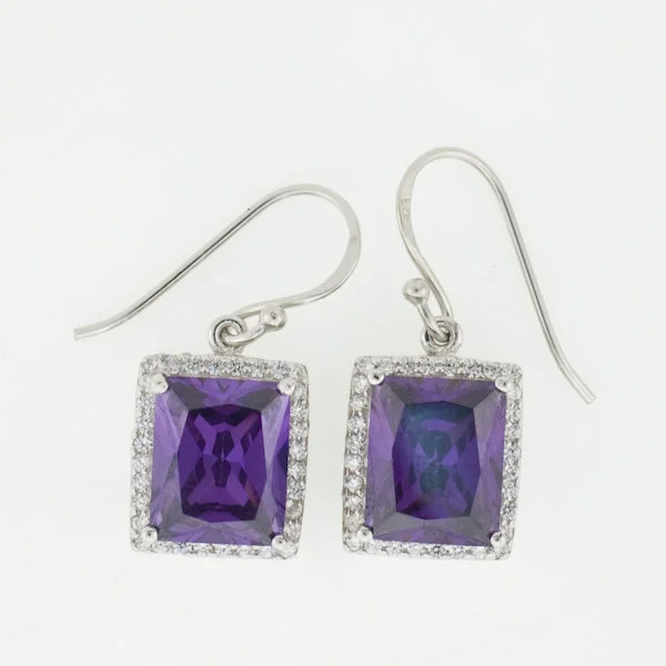 hoop earrings for women -Amethyst The Queens Earrings