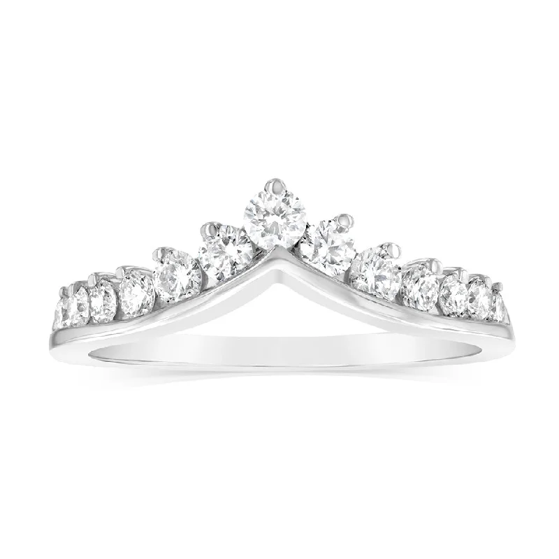 custom engagement rings for women -Luminesce Lab Grown 9ct White Gold 1/2 Carat Diamond Ring with 13 Brilliant Cut Diamonds