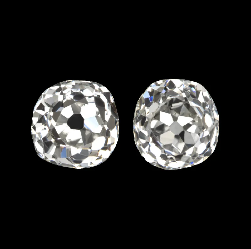 women’s stackable rings -0.77ct F-G VS OLD MINE CUT DIAMOND STUD EARRINGS MATCHING PAIR LOOSE NATURAL 3/4