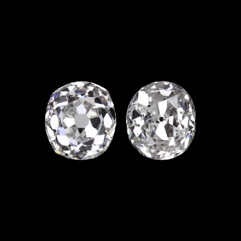 women’s antique rings -0.64ct OLD MINE CUT DIAMOND STUD EARRINGS F-G VS2-SI1 PAIR ANTIQUE PAIR ESTATE