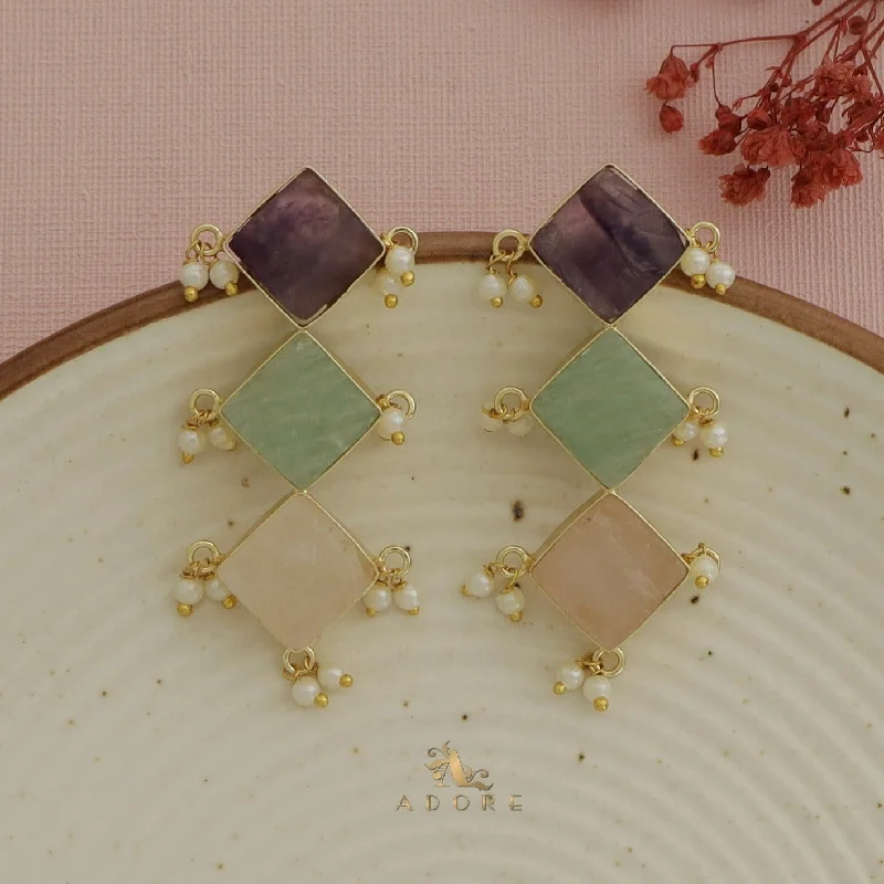 Amethyst + Amazonite Green + Rose Quartz