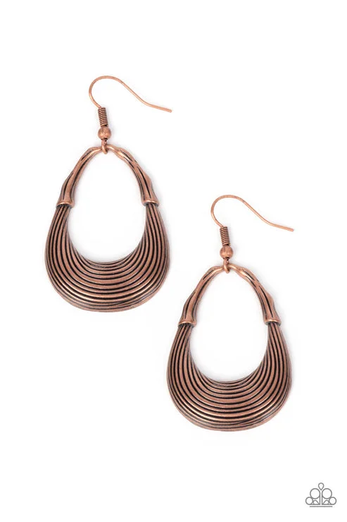 women’s diamond hoop earrings -Terra Timber Copper Earring