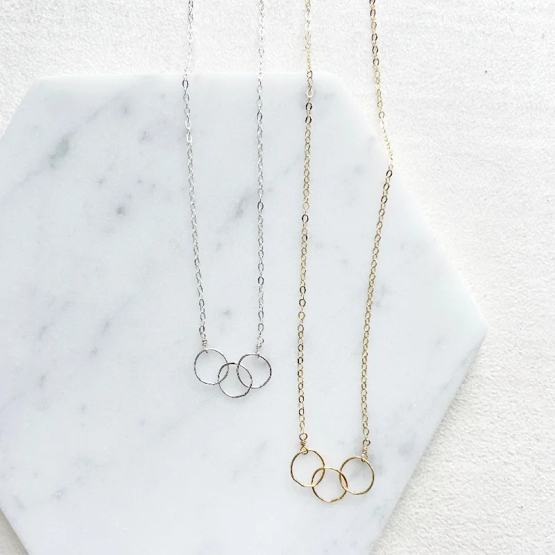 women’s simple gold necklaces -Circles Necklace