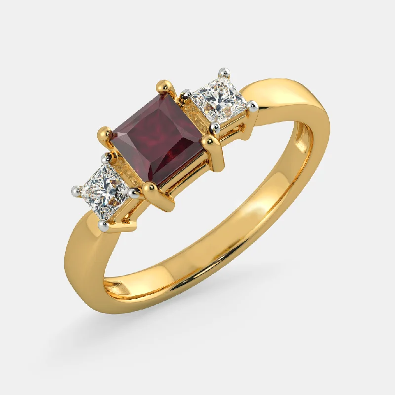 women’s birthstone necklaces -Rosalia Ruby Ring