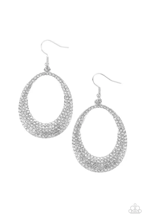 women’s casual hoop earrings -Storybook Bride White Earring