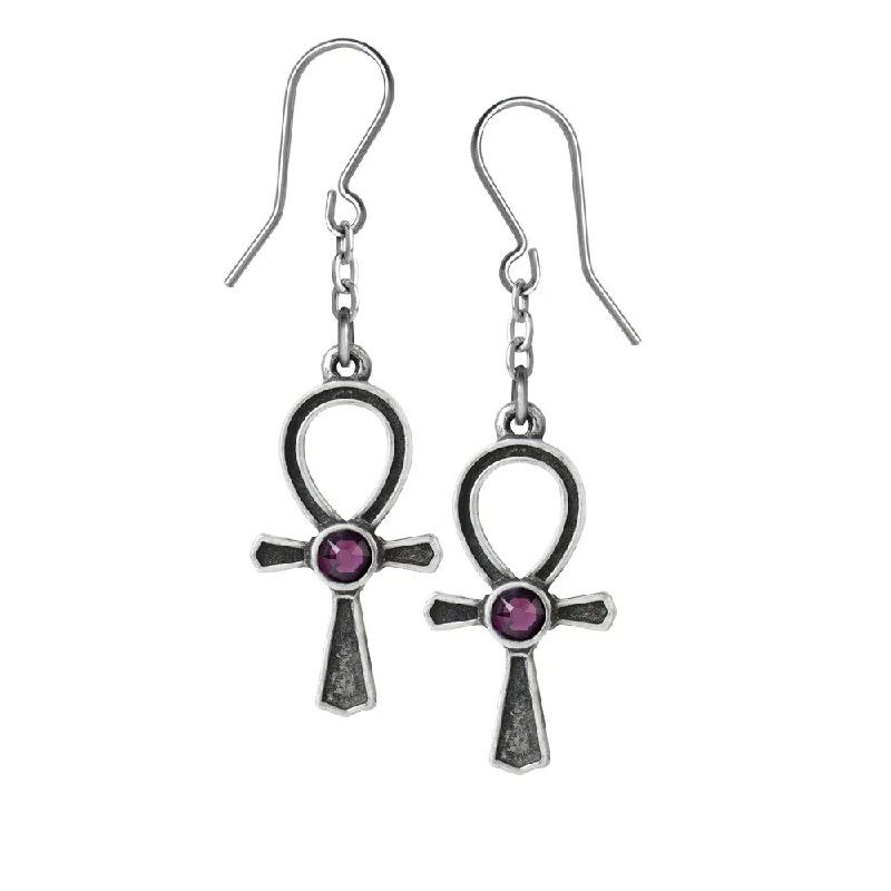 women’s emerald stud earrings -Ankh of Osiris Earrings