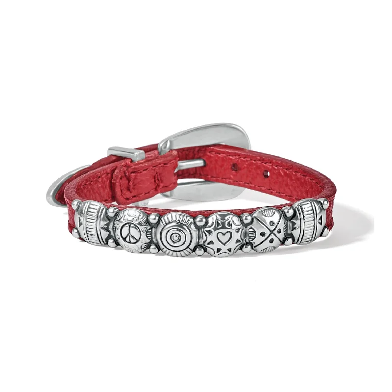 women’s charm bracelets -Harmony Bandit Bracelet/Lipstick Red