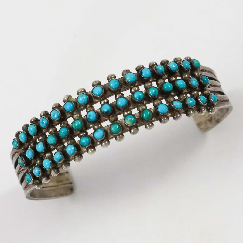 women’s charm bracelets -1940s Turquoise Row Bracelet