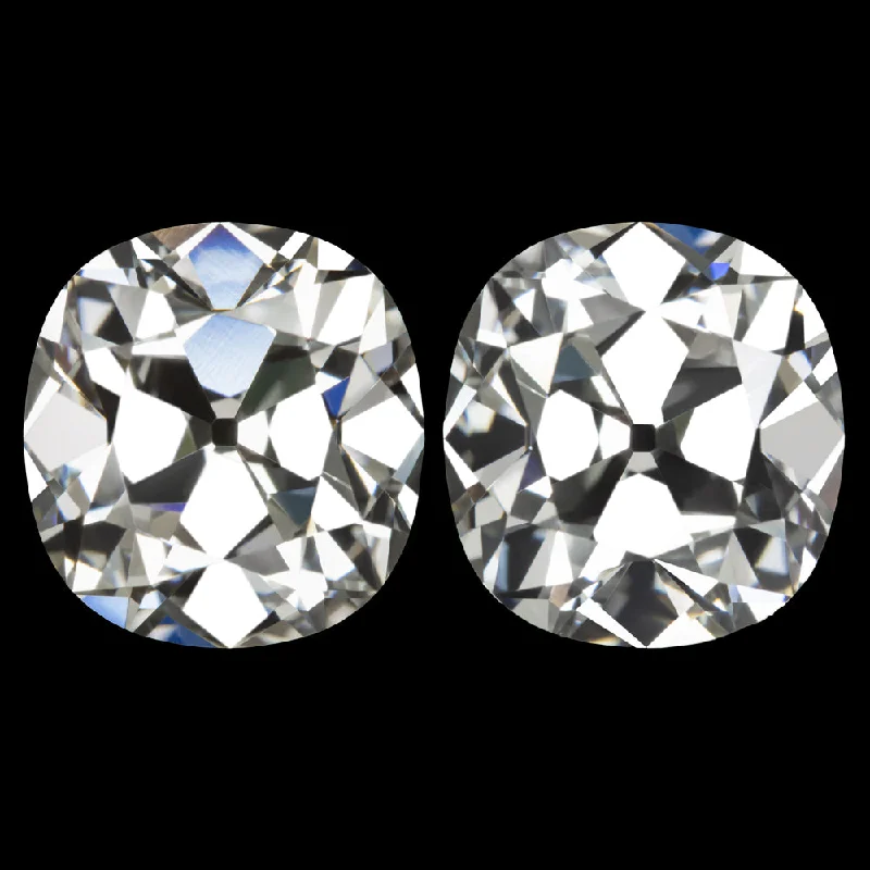 women’s platinum rings -6 CARAT OLD MINE CUT LAB CREATED DIAMOND STUD EARRINGS CERTIFIED F VS1 CUSHION